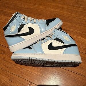 Kids Jordan Sneakers - Black and Light Blue